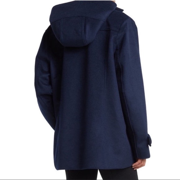 PENDLETON NWT ROSLYN WATERPROOF LAMBSWOOL BLEND HOODED TOGGLE COAT BLUE NAVY - Picture 3 of 15